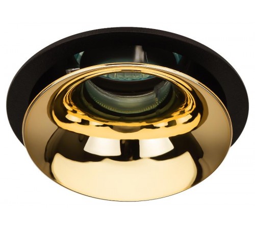 Cветильник встраиваемый декоративный KL103 BK/GD MR16 GU5.3 черный золото  Б0056357  ЭРА