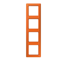Рамка 4-кратная для вертикальной и горизонтальной установки; термопласт, оранжевая  AS584BFO  Jung