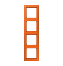 Рамка 4-кратная для вертикальной и горизонтальной установки; термопласт, оранжевая  AS584BFO  Jung