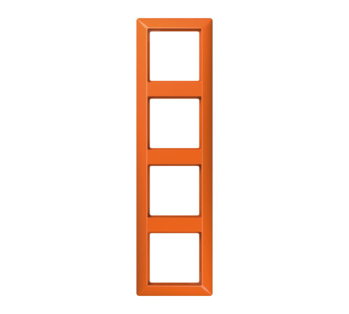 Рамка 4-кратная для вертикальной и горизонтальной установки; термопласт, оранжевая  AS584BFO  Jung