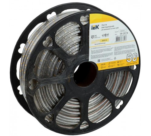 Лента светодиодная 50м LSR-2835WW60-4,8-IP67-220В  LSR3-1-060-67-0-50  IEK