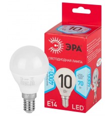 Лампа светодиодная LED P45-10W-840-E14 R (диод, шар, 10Вт, нейтр, E14)  Б0050233  ЭРА