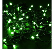 Гирлянда Нить 10м, постоянное свечение, черный ПВХ, 24В, цвет: Зелёный  305-144  NEON-NIGHT