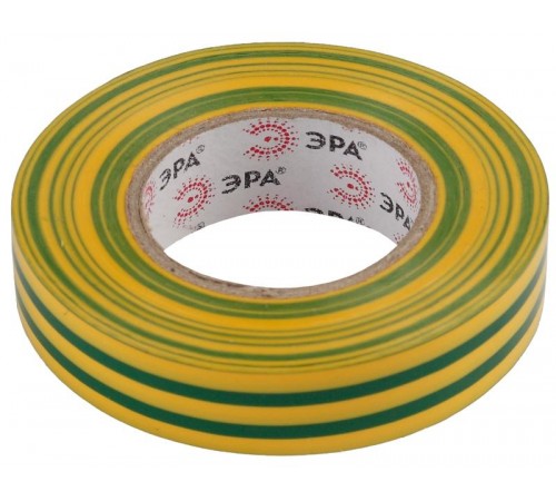 ПВХ-изолента 15мм*10м желто-зеленая  C0036559  ЭРА