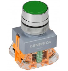 Кнопка D7-11T d=22мм 1з+1р с фиксацией зелёная  BBT50-11T-3-21-K06-G  GENERICA