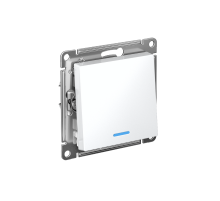 AtlasDesign Белый Переключатель 1-клавишный с подсветкой, сх.6а, 10АХ, механизм  ATN000163  SE