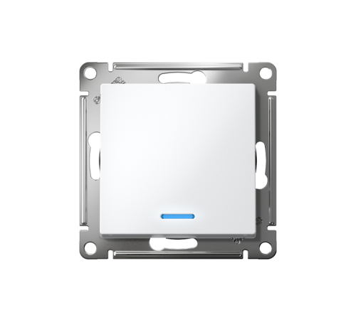 AtlasDesign Белый Переключатель 1-клавишный с подсветкой, сх.6а, 10АХ, механизм  ATN000163  SE