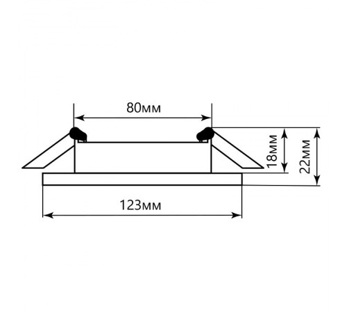 Светильник точечный встраиваемый декоративный CD4045 20LED*2835 SMD 4000K, 15W GX53, без лампы, прозрачный, хром  41408  Feron