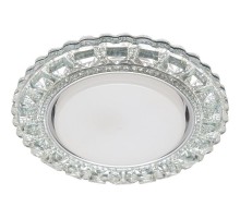Светильник точечный встраиваемый декоративный CD4045 20LED*2835 SMD 4000K, 15W GX53, без лампы, прозрачный, хром  41408  Feron