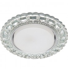 Светильник точечный встраиваемый декоративный CD4045 20LED*2835 SMD 4000K, 15W GX53, без лампы, прозрачный, хром  41408  Feron