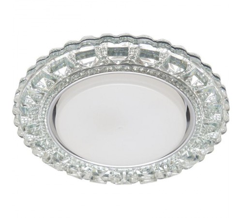 Светильник точечный встраиваемый декоративный CD4045 20LED*2835 SMD 4000K, 15W GX53, без лампы, прозрачный, хром  41408  Feron