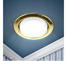Светильник встраиваемый точечный под лампу GX53 KL35 GD-10 /1 220V,13W ,золото (упаковка 10 шт)  Б0048949  ЭРА