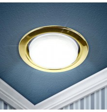 Светильник встраиваемый точечный под лампу GX53 KL35 GD-10 /1 220V,13W ,золото (упаковка 10 шт)  Б0048949  ЭРА