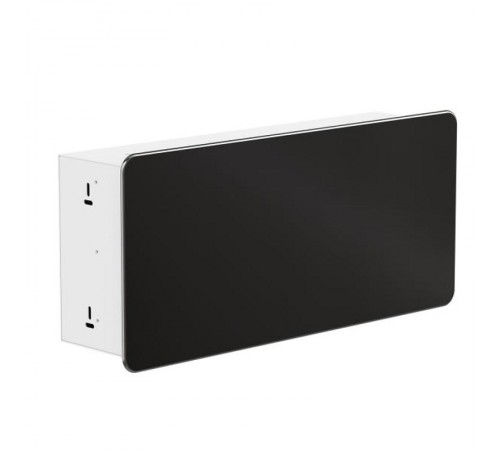 Корпус ArtShell Aesthetic встраиваемый силовой 24 модуля, чёрная дверь из закаленного стекла  artshell-a-24p-cb EKF