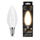 Лампа светодиодная Filament Свеча 9W 590lm 3000К Е14 milky LED 1/10/50  103201109  Gauss