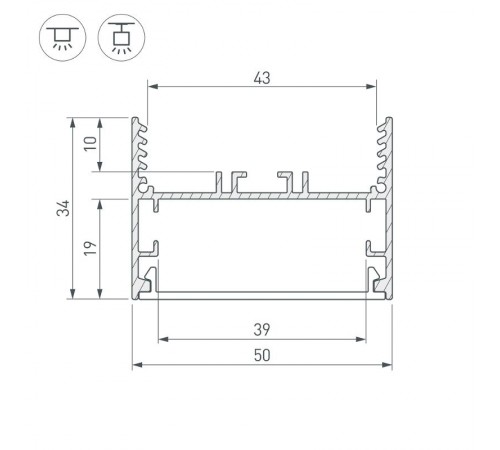 Профиль SL-LINE-5035-2000 ANOD  029040  Arlight