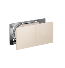 AtlasDesign Бежевый Розетка 2-ая с заземлением, со шторками, с крышкой, 16А, (в сборе с рамкой)  ATN000228  SE