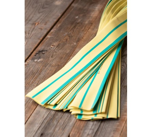 Термоусаживаемая трубка ТУТ нг 30/15 желто-зеленая EKF PROxima  tut-30-yg-1m  EKF