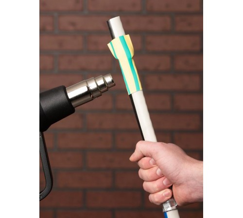 Термоусаживаемая трубка ТУТ нг 30/15 желто-зеленая EKF PROxima  tut-30-yg-1m  EKF