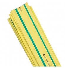 Термоусаживаемая трубка ТУТ нг 30/15 желто-зеленая EKF PROxima  tut-30-yg-1m  EKF