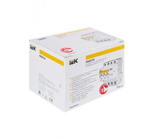 Выключатель автоматический дифференциального тока АВДТ 34 3п+N 25А C 100мА тип A  MAD22-6-025-C-100  IEK