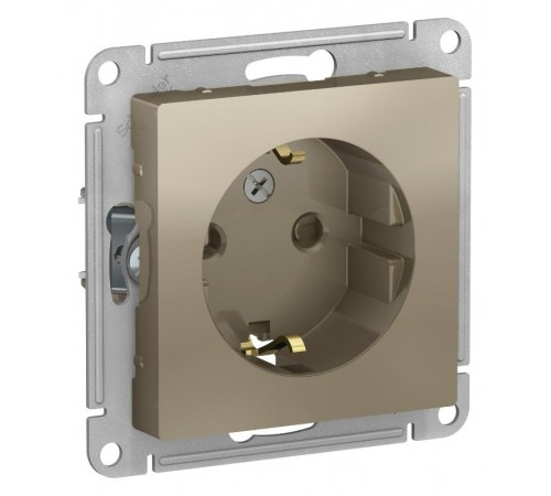AtlasDesign Шампань Розетка с заземлением со шторками, 16А, механизм  ATN000545  SE