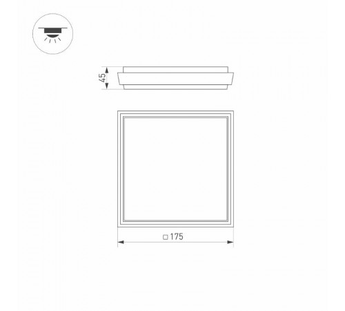 Светильник LGD-AREA-S175x175-10W Warm3000 (GR, 110 deg, 230V) (Arlight, IP54 Металл, 3 года)  029951  Arlight