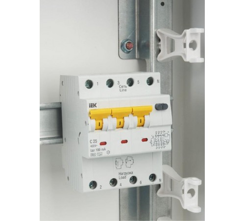 Выключатель автоматический дифференциального тока АВДТ 34 3п+N 25А C 100мА тип A  MAD22-6-025-C-100  IEK