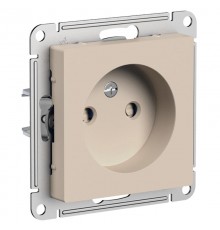 AtlasDesign Песочный Розетка без заземления со шторками, 16А, механизм  ATN001249  SE