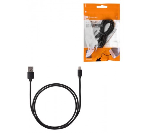 Дата-кабель, ДК 3, USB - Lightning, 1 м, черный,  SQ1810-0303  TDM