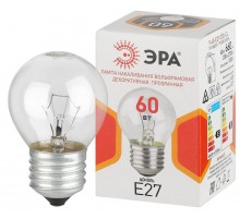 Лампа накаливания  P45 60Вт Е27 / E27 230В  шар прозрачный  Б0066558  ЭРА