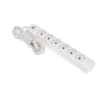 Удлинитель PREMIUM 6 гнезд, 3м, 3х1,5мм, с/з, 2 USB, белый  13-4122  REXANT