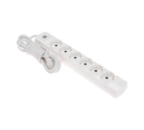 Удлинитель PREMIUM 6 гнезд, 3м, 3х1,5мм, с/з, 2 USB, белый  13-4122  REXANT
