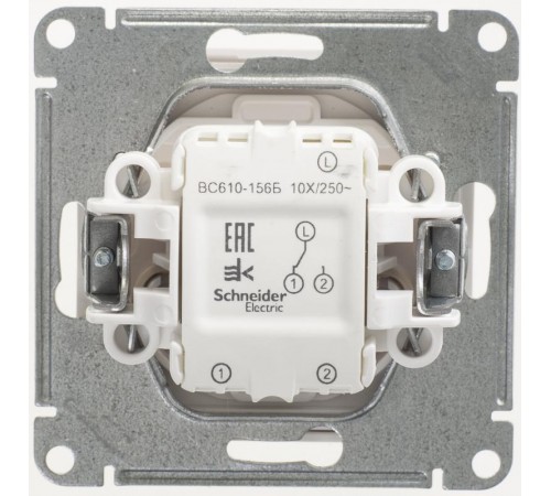 W59 Белый Переключатель 1-клавишный, 10АХ  VS610-156-1-86  SE