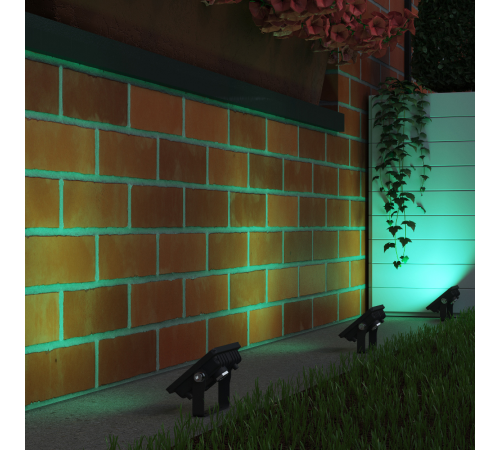 Прожектор светодиодный Elementary 20W 1400lm зеленого свечения 175-265V IP65 черный LED 1/20  613100620  Gauss