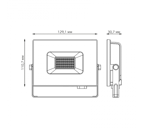 Прожектор светодиодный Elementary 20W 1400lm зеленого свечения 175-265V IP65 черный LED 1/20  613100620  Gauss