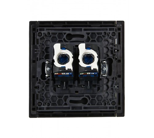 FORTE&PIANO Розетка комп. 2-ая RJ45 кат.6 FP134 черный  FP-K20-2-K02  IEK