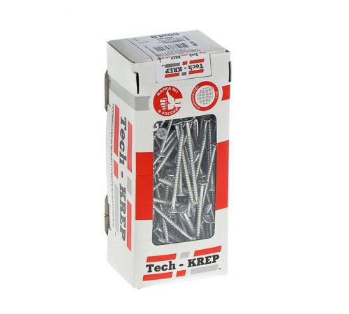 Саморезы универсальные 60х4,0 мм (200 шт) оцинкованные - коробка с окном ( 0,622 кг)  102185  Tech-KREP