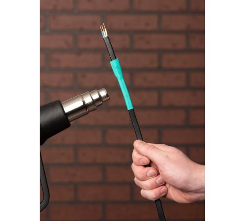 Термоусаживаемая трубка ТУТ нг 12/6 зеленая EKF PROxima  tut-12-j-1m  EKF