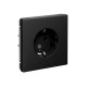 ArtGallery Карбон Розетка с заземлением, 16А, механизм  GAL001043  SE