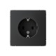 ArtGallery Карбон Розетка с заземлением, 16А, механизм  GAL001043  SE