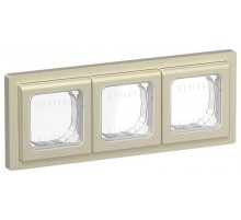 FLITE Рамка 3-местная IP55 Рпро-3-55-ФлШ шампань  FI-M30-32-55-K37  IEK