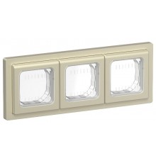 FLITE Рамка 3-местная IP55 Рпро-3-55-ФлШ шампань  FI-M30-32-55-K37  IEK