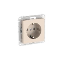 AtlasDesign Бежевый Розетка с заземлением со шторками, 16А, механизм, быстрозажимные клеммы  ATN000245S  SE
