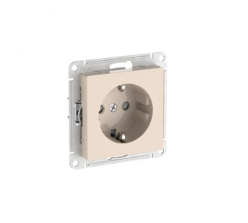 AtlasDesign Бежевый Розетка с заземлением со шторками, 16А, механизм, быстрозажимные клеммы  ATN000245S  SE