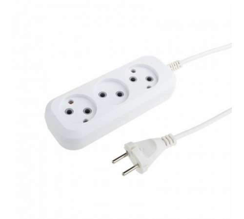 Удлинитель 3 гнезда 5 м б/з 2*0,75 мм OPTIMA белый  11-2265  REXANT