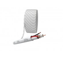 Кабель для аналогового видеонаблюдения K-0.5-PVC КВК-В-2 +2x0,5 мм, бухта 200 метров, белый  Б0052732  ЭРА