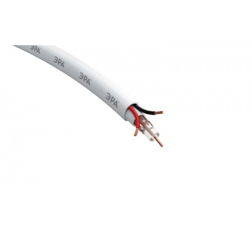 Кабель для аналогового видеонаблюдения K-0.5-PVC КВК-В-2 +2x0,5 мм, бухта 200 метров, белый  Б0052732  ЭРА