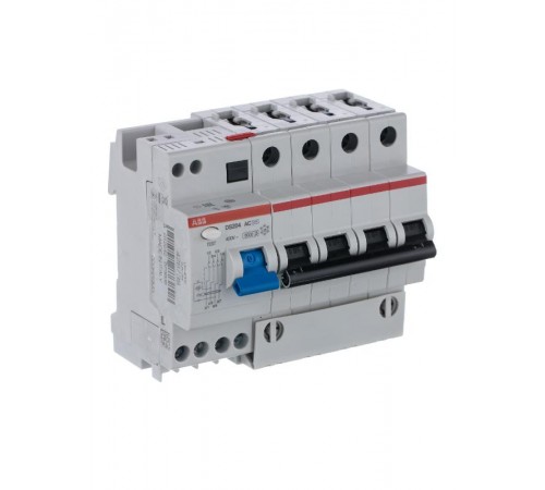 Автоматический выключатель дифференциального тока DS204 4п 10А C 30мА тип AC (6 мод)  2CSR254001R1104  ABB