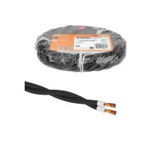 Ретро провод "Эко" 2х2,5 витой ГОСТ черный (10м)  SQ2801-0332  TDM